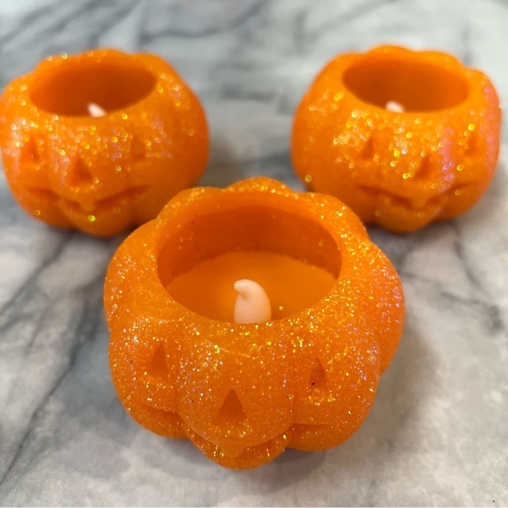 Halloween sparkling pumpkin led horror skull lights set of three